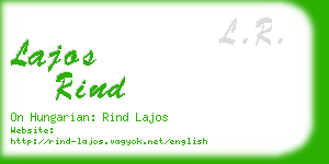 lajos rind business card